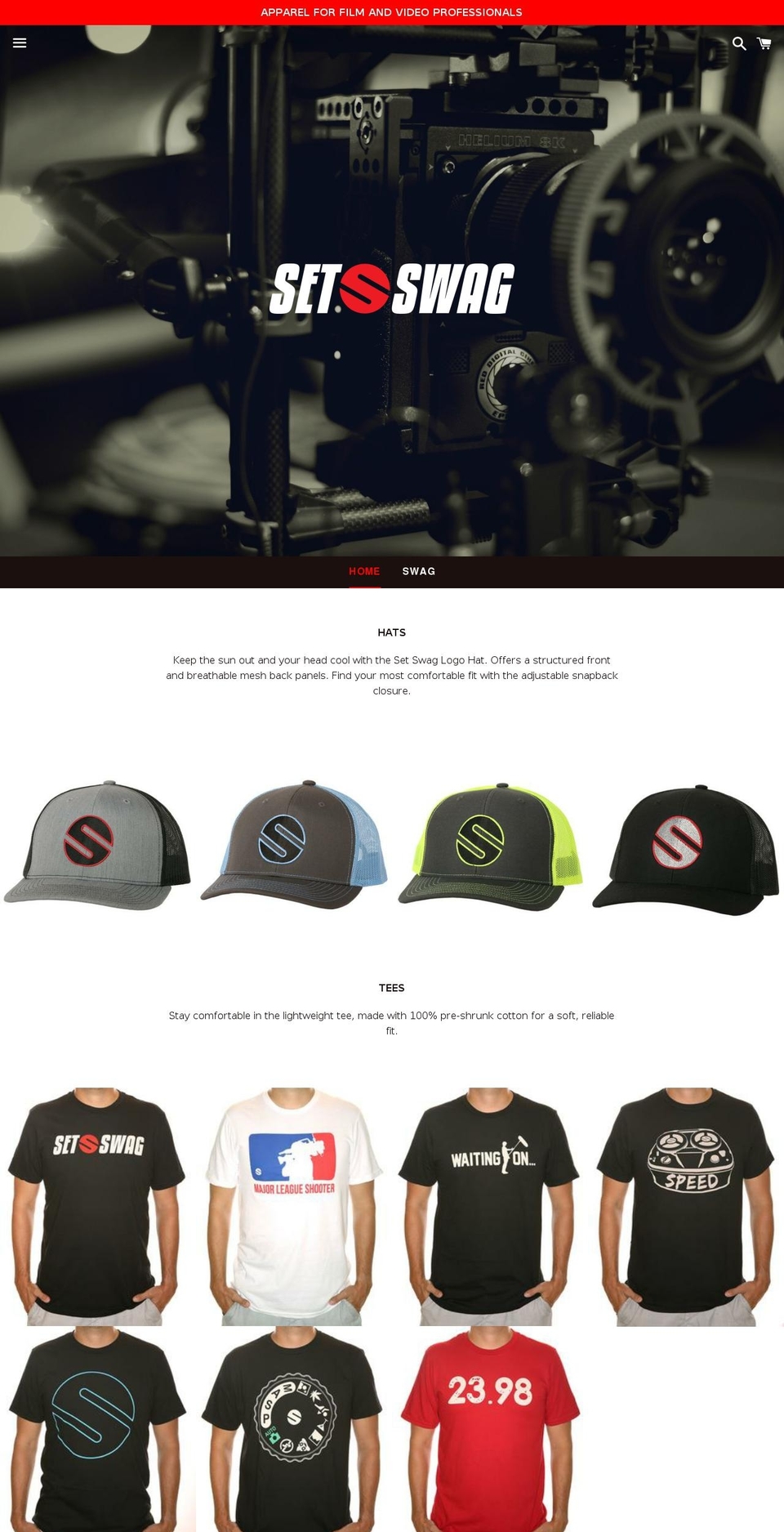 setswag.com — Shopify storefront screenshot