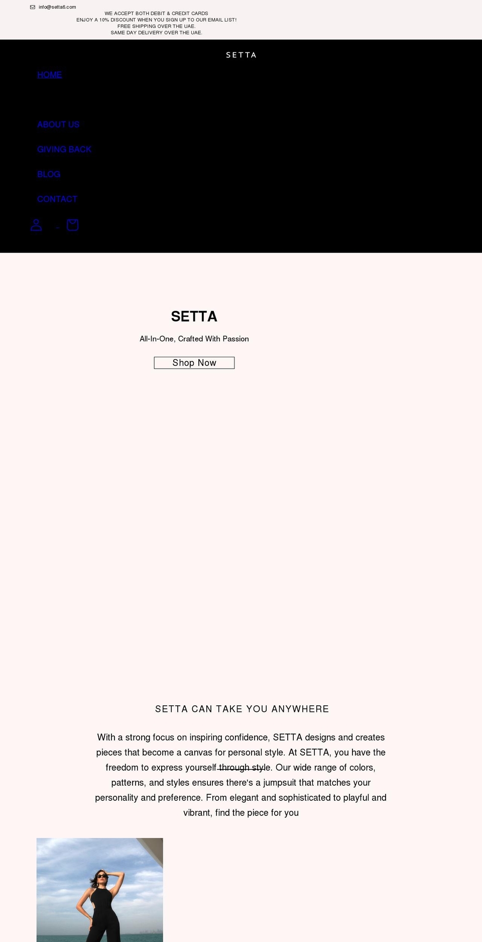 setta6.com shopify website screenshot