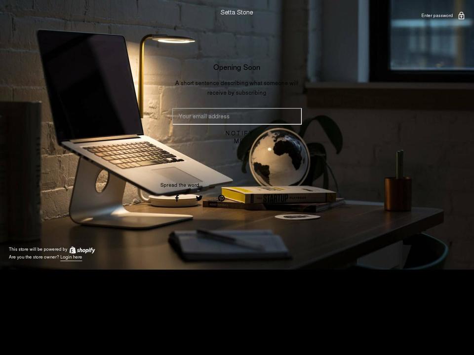 settastone.com shopify website screenshot