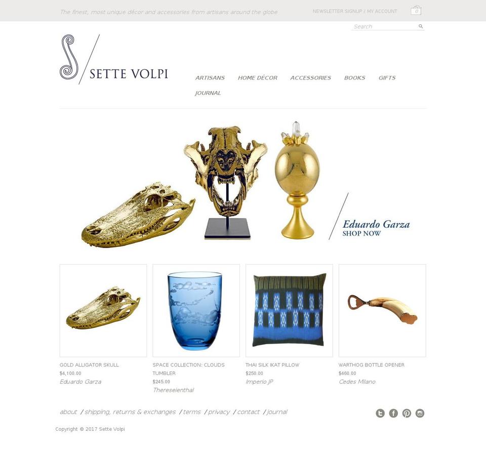 settevolpi.com shopify website screenshot