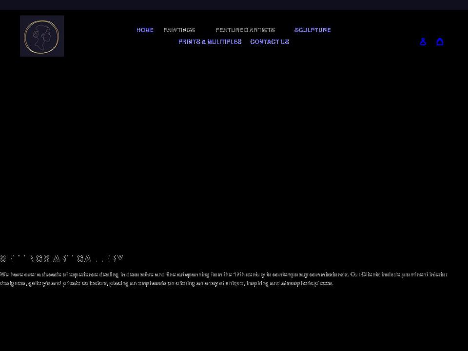settingsartgallery.com shopify website screenshot