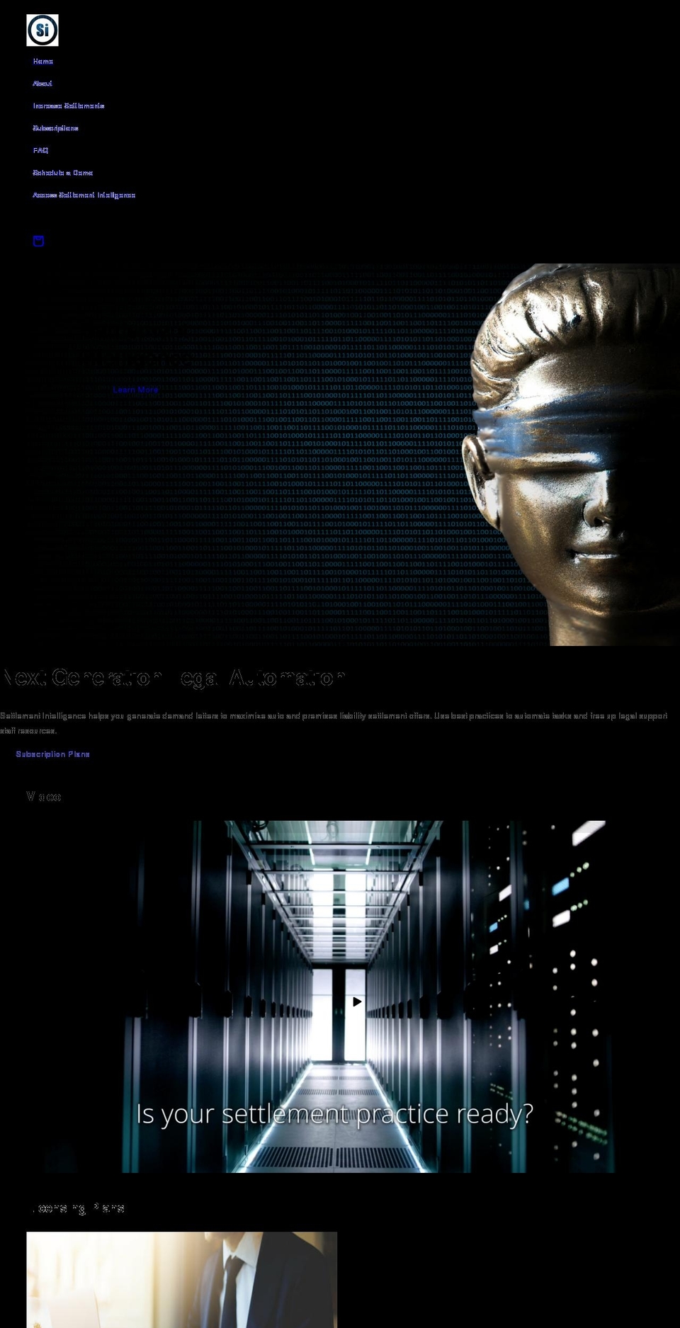 settlementintelligence.com shopify website screenshot