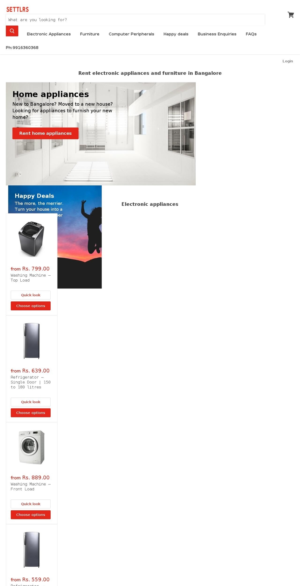 settlrs.com — Shopify storefront screenshot