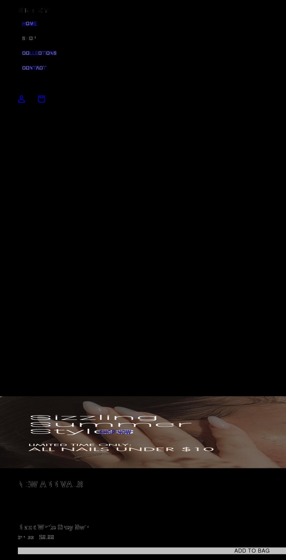 setzybeauty.com shopify website screenshot