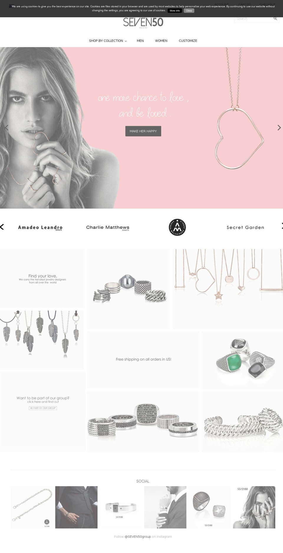 seven-50.com shopify website screenshot