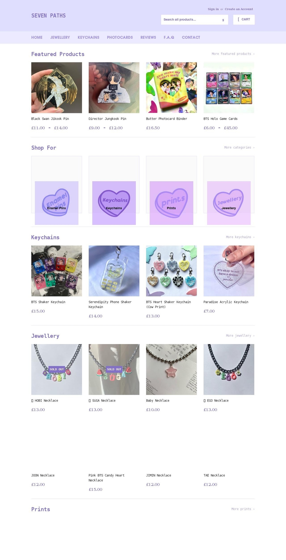seven-paths.com shopify website screenshot