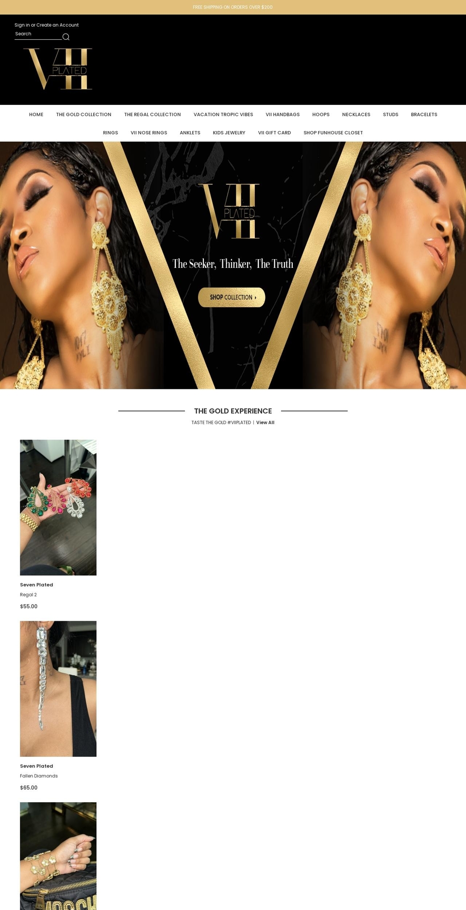 seven-plated.myshopify.com shopify website screenshot