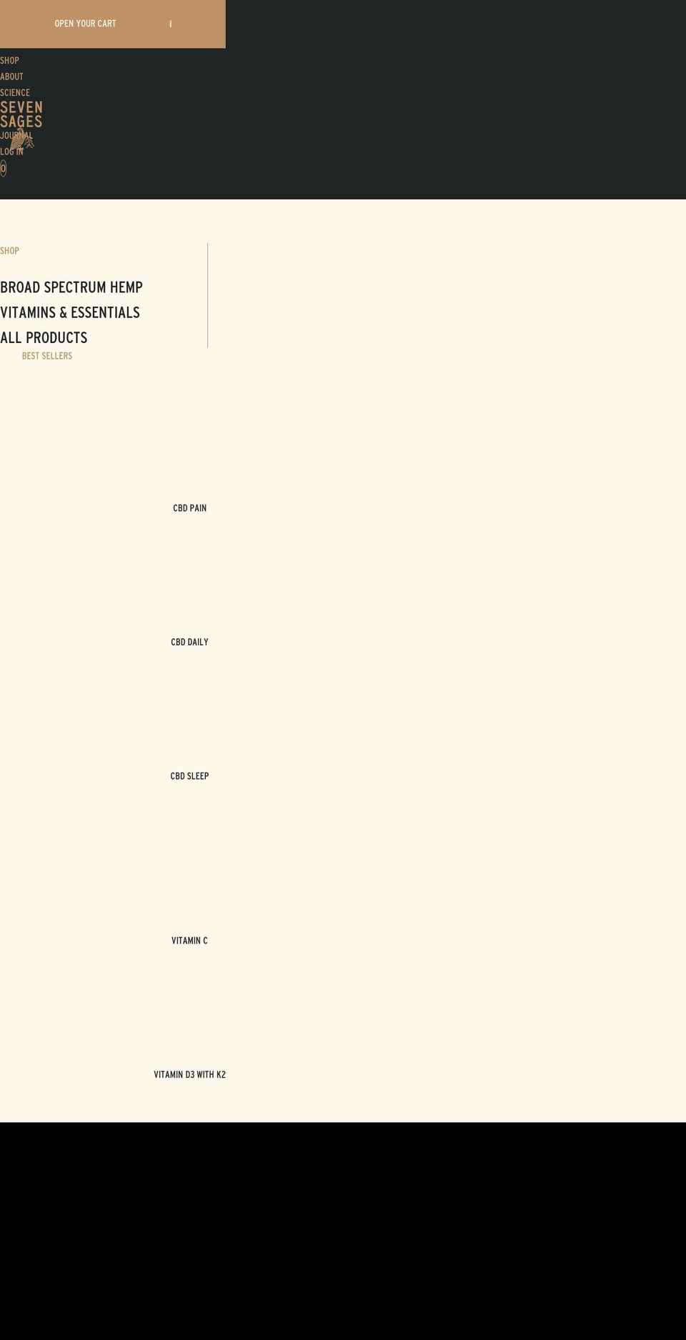 seven-sages-health.myshopify.com shopify website screenshot