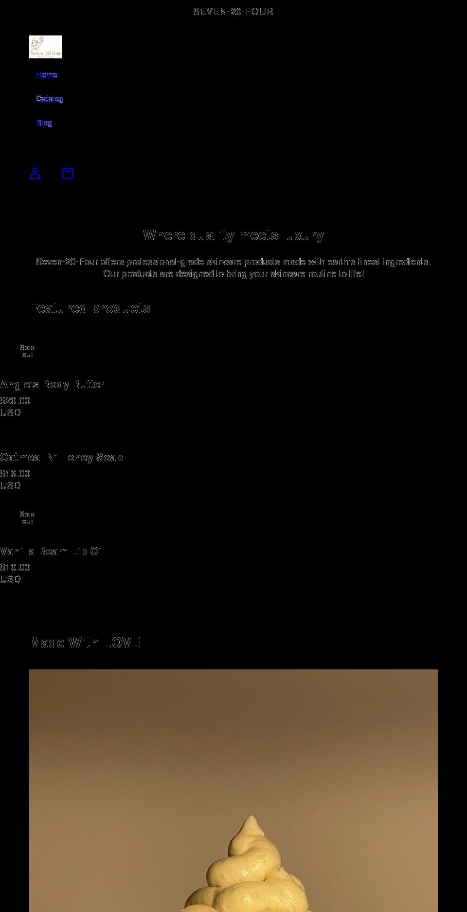 seven20four.com shopify website screenshot