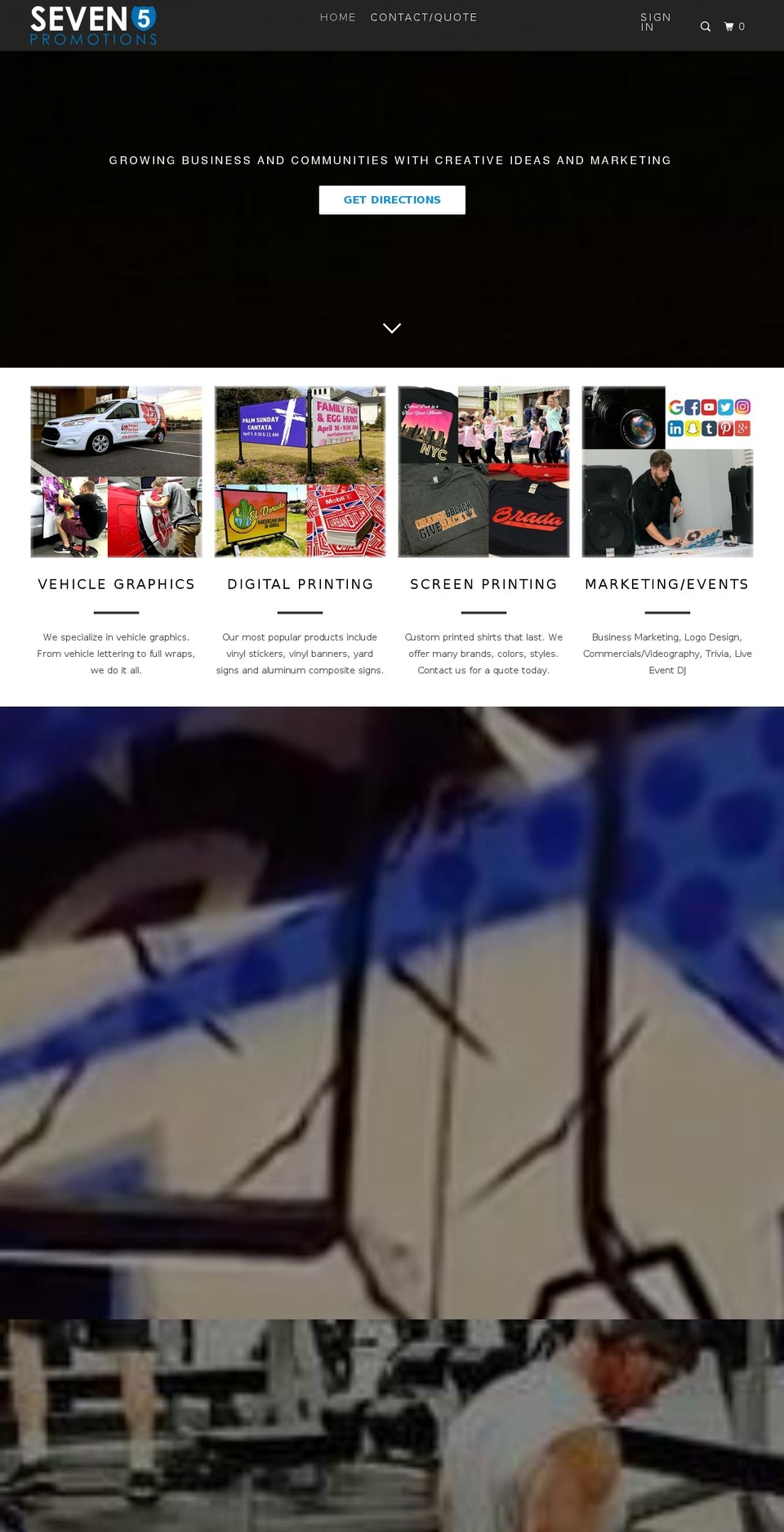seven5promotions.com — Shopify storefront screenshot