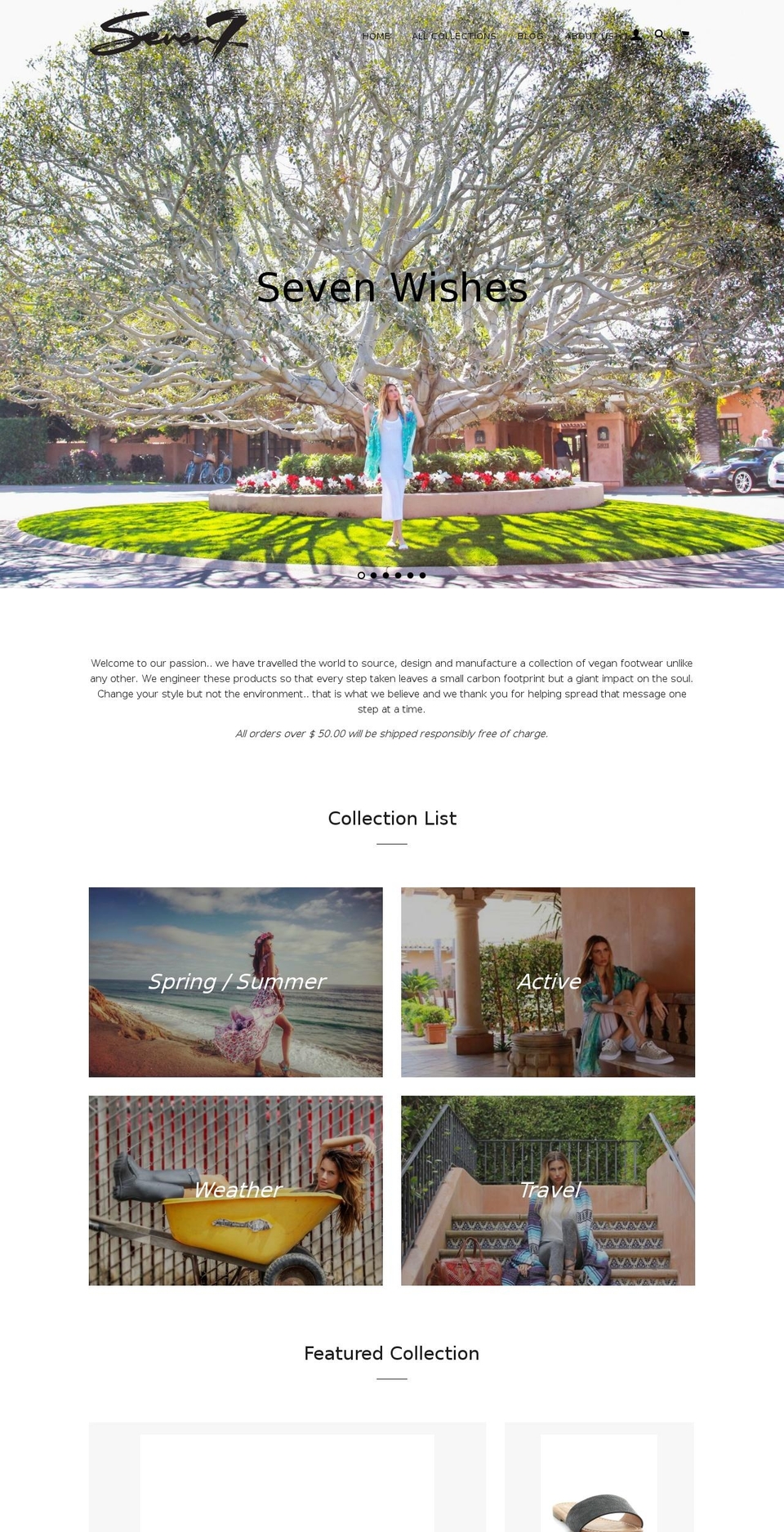 seven7footwear.com shopify website screenshot