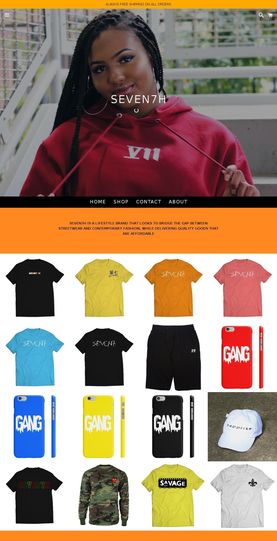 seven7hco.com shopify website screenshot