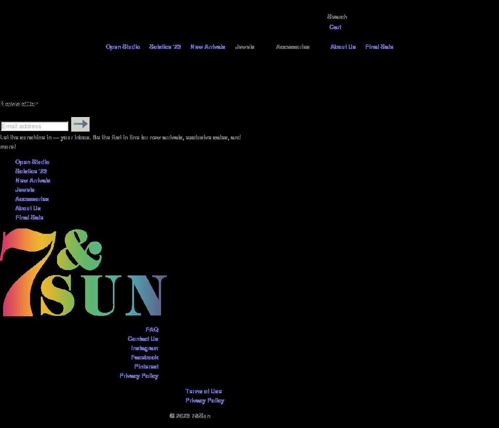 sevenandsun.com shopify website screenshot