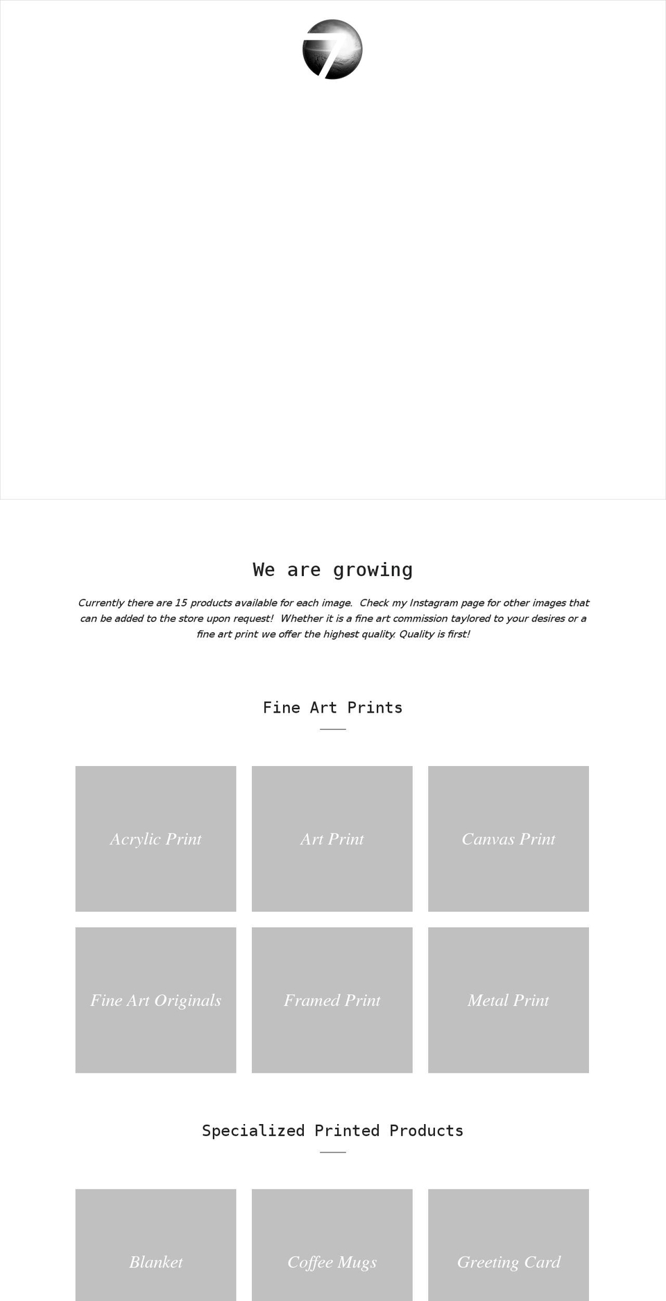 sevenart.org shopify website screenshot