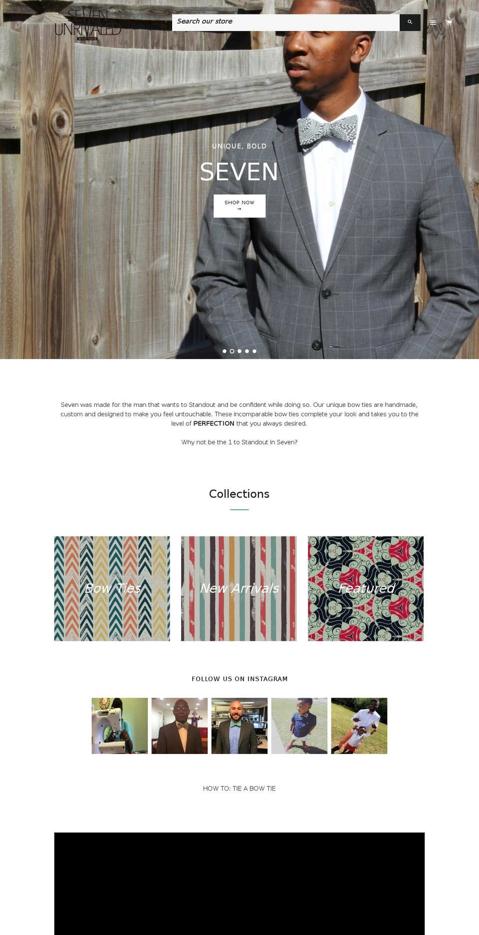 sevenbowties.com — Shopify storefront screenshot