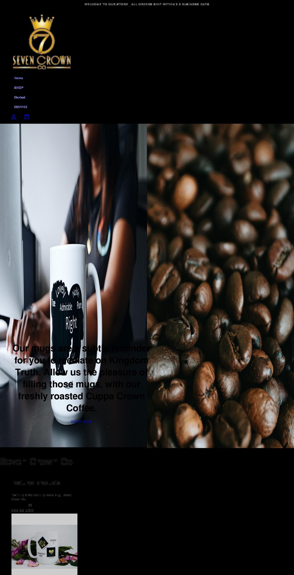 sevencrownco.com shopify website screenshot