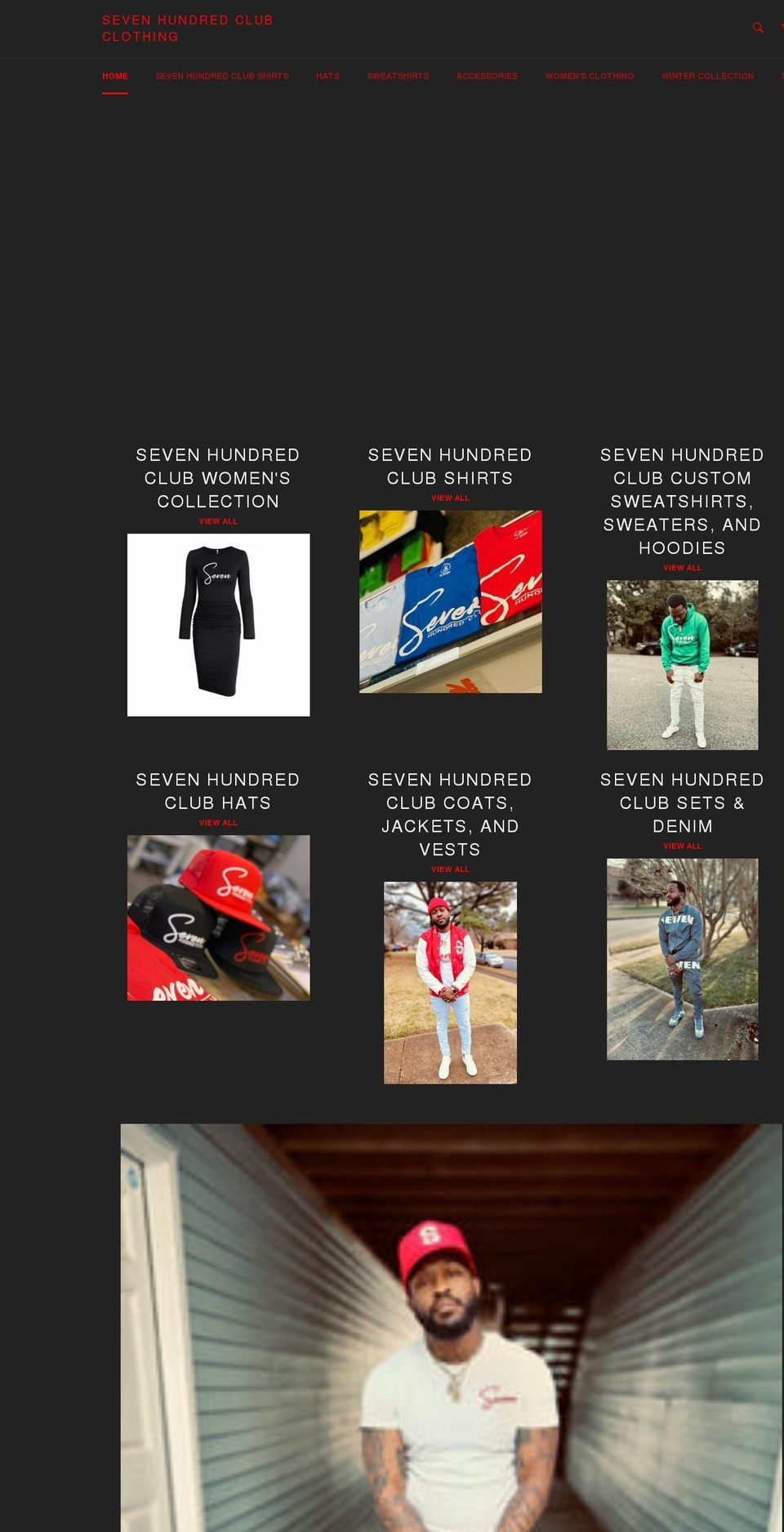 sevenhundredclubclothing.com shopify website screenshot