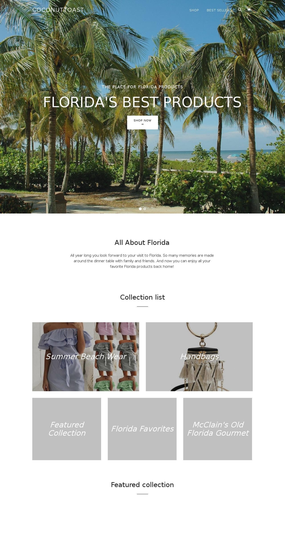 sevenkeyscoconut.com — Shopify storefront screenshot