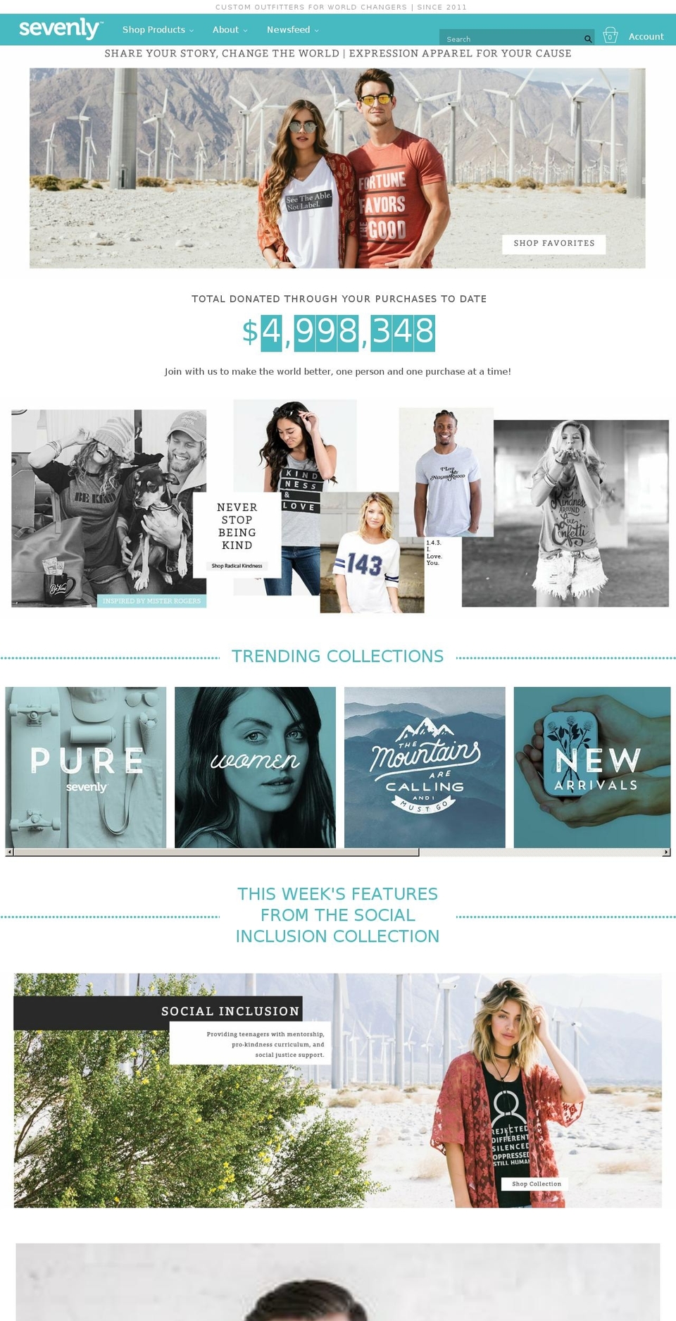 Zaius Integration - 8\/6\/18 Shopify theme site example sevenly.net