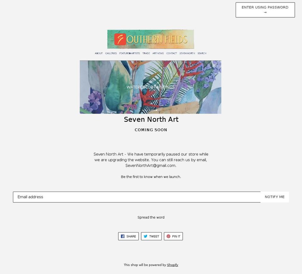Premiere(19-08-2017) Shopify theme site example sevennorthart.com