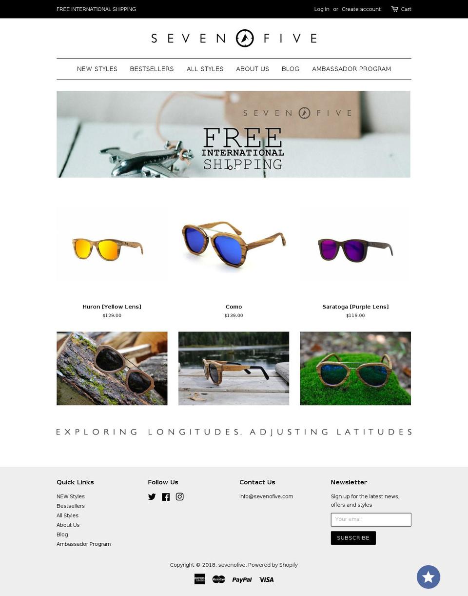 sevenofive.com shopify website screenshot