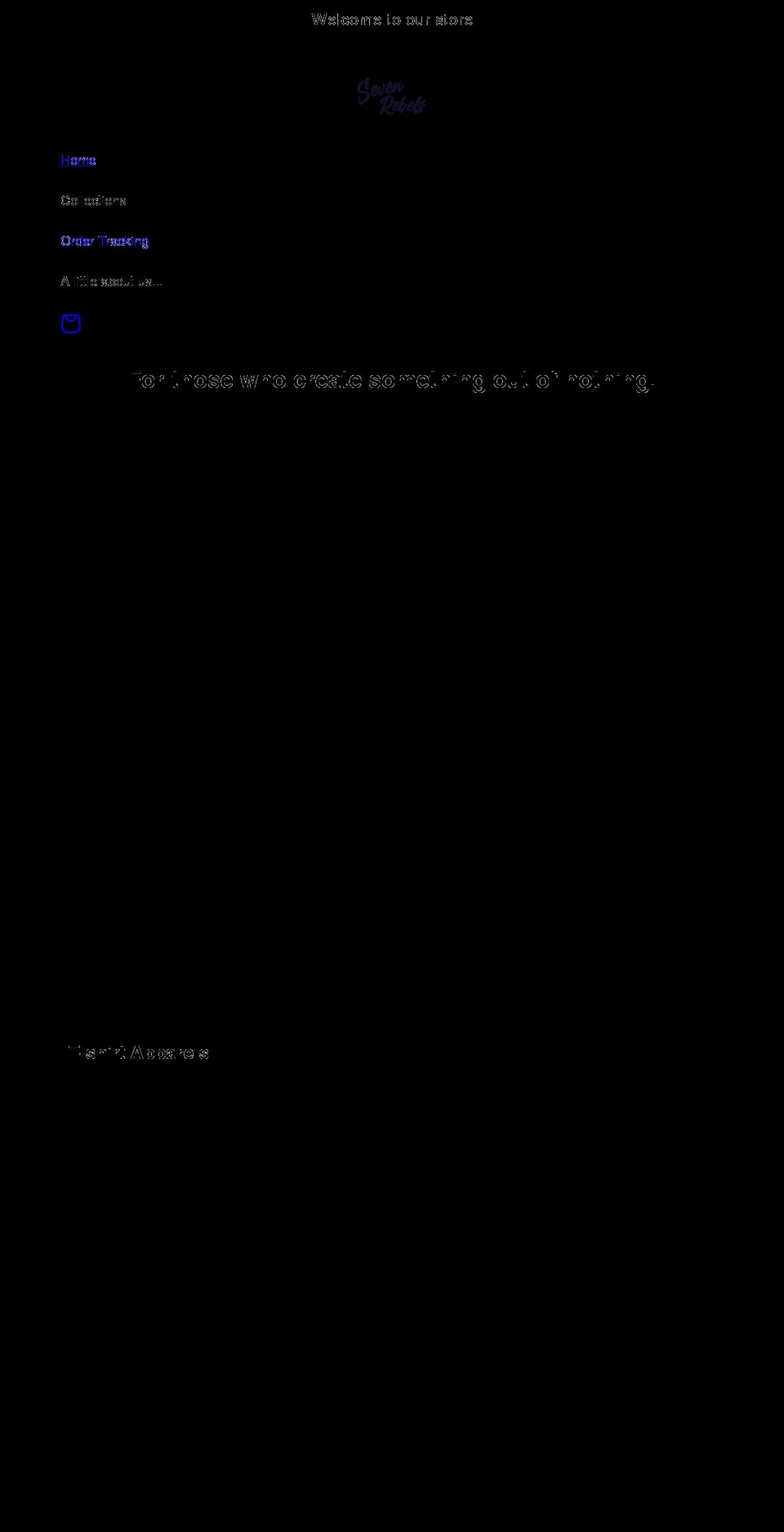 sevenrebels.com shopify website screenshot