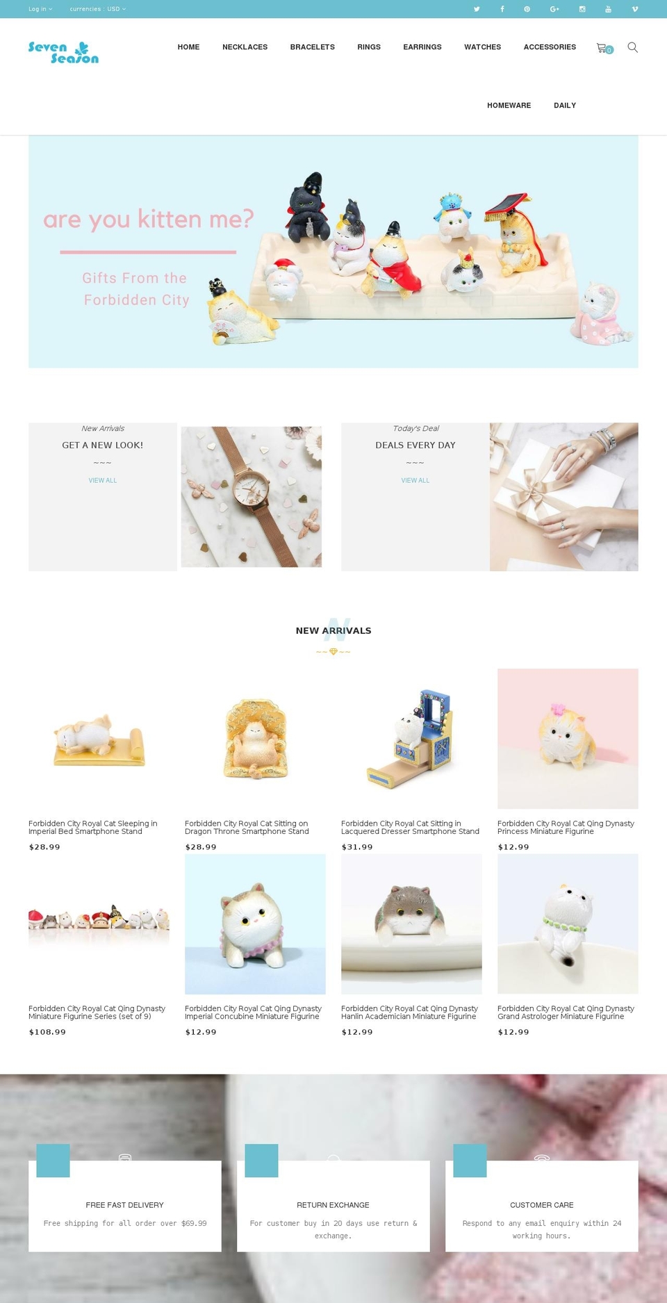 sevenseason.store shopify website screenshot