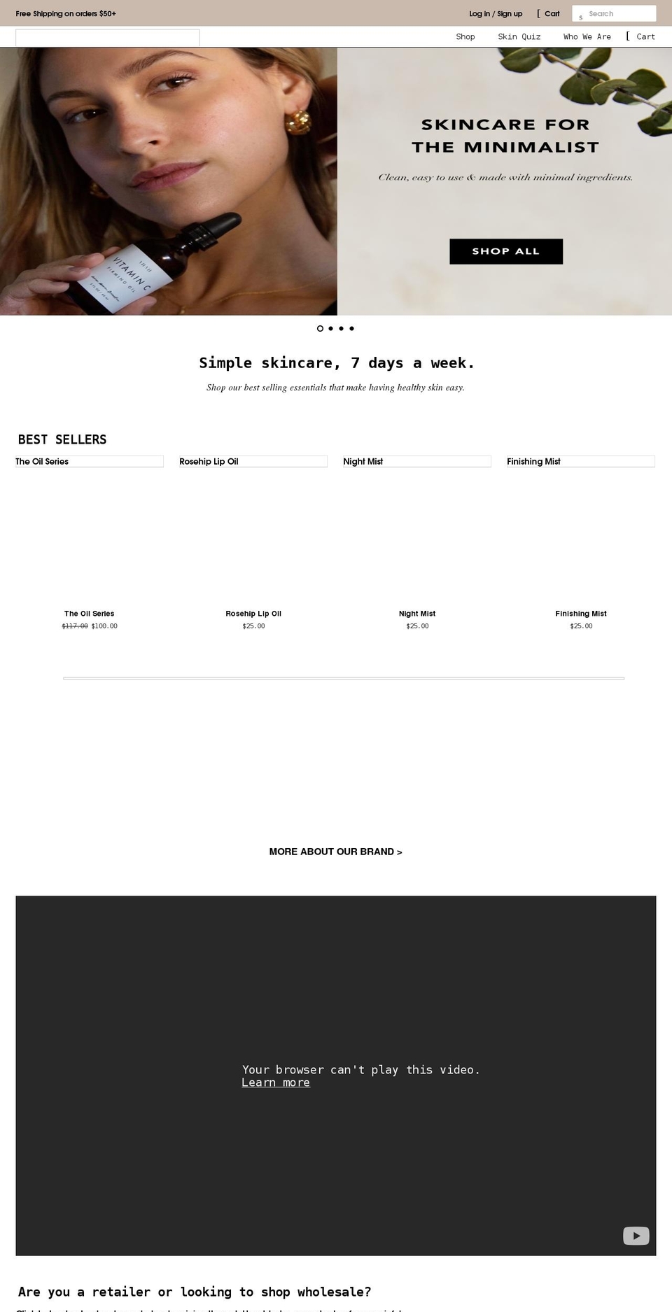 sevensevencosmetics.com shopify website screenshot