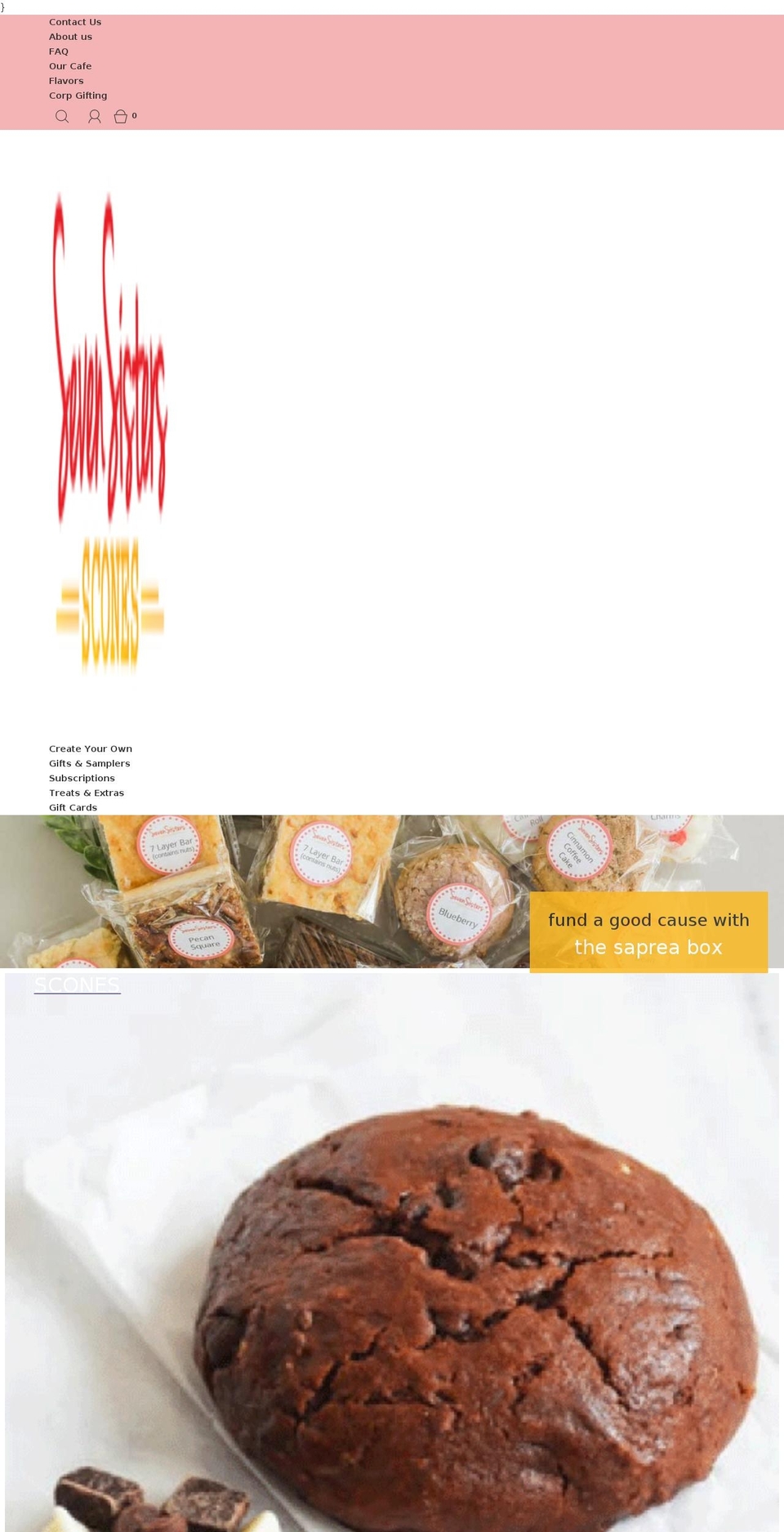 sevensistersscones.com shopify website screenshot