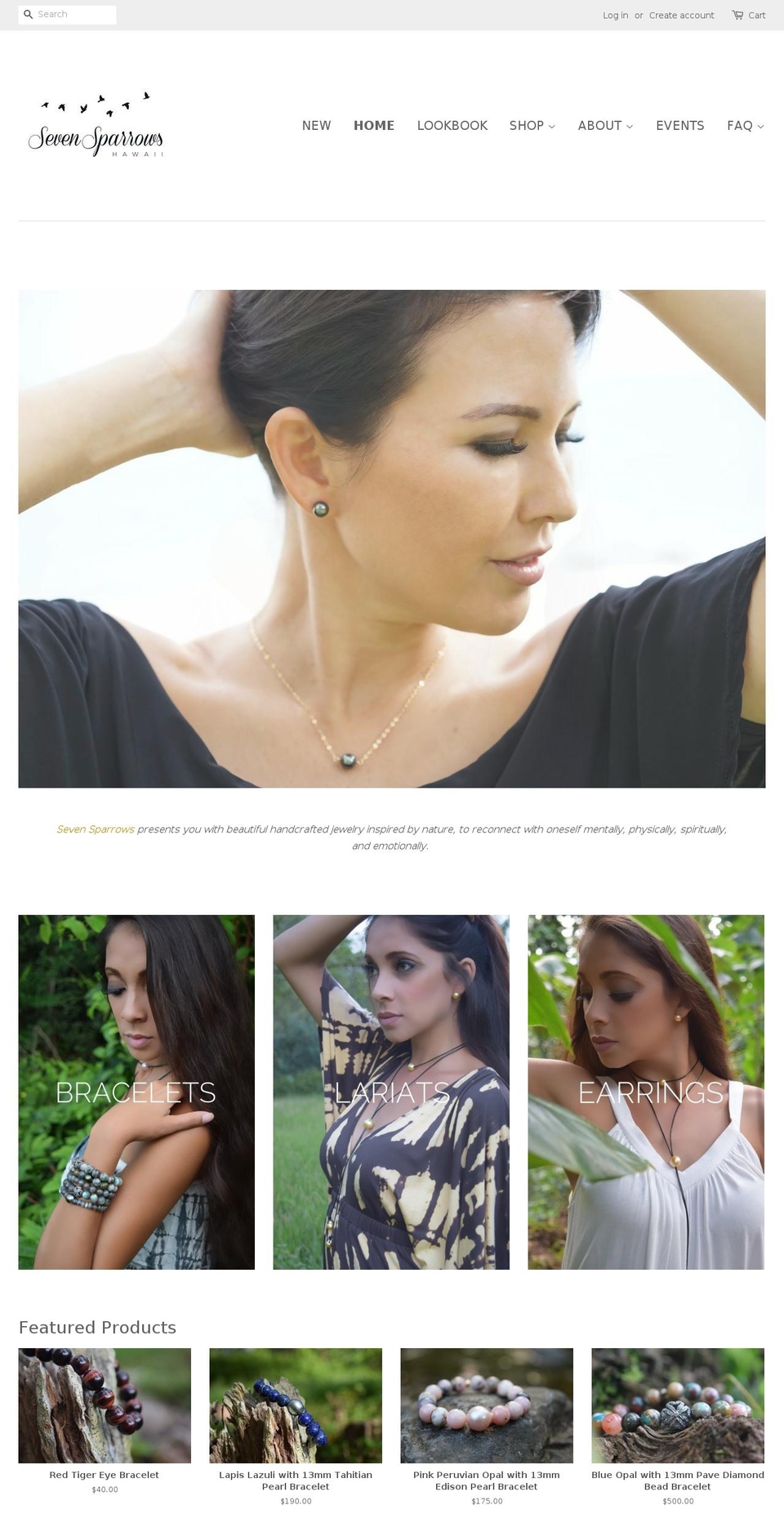 sevensparrowshawaii.com shopify website screenshot