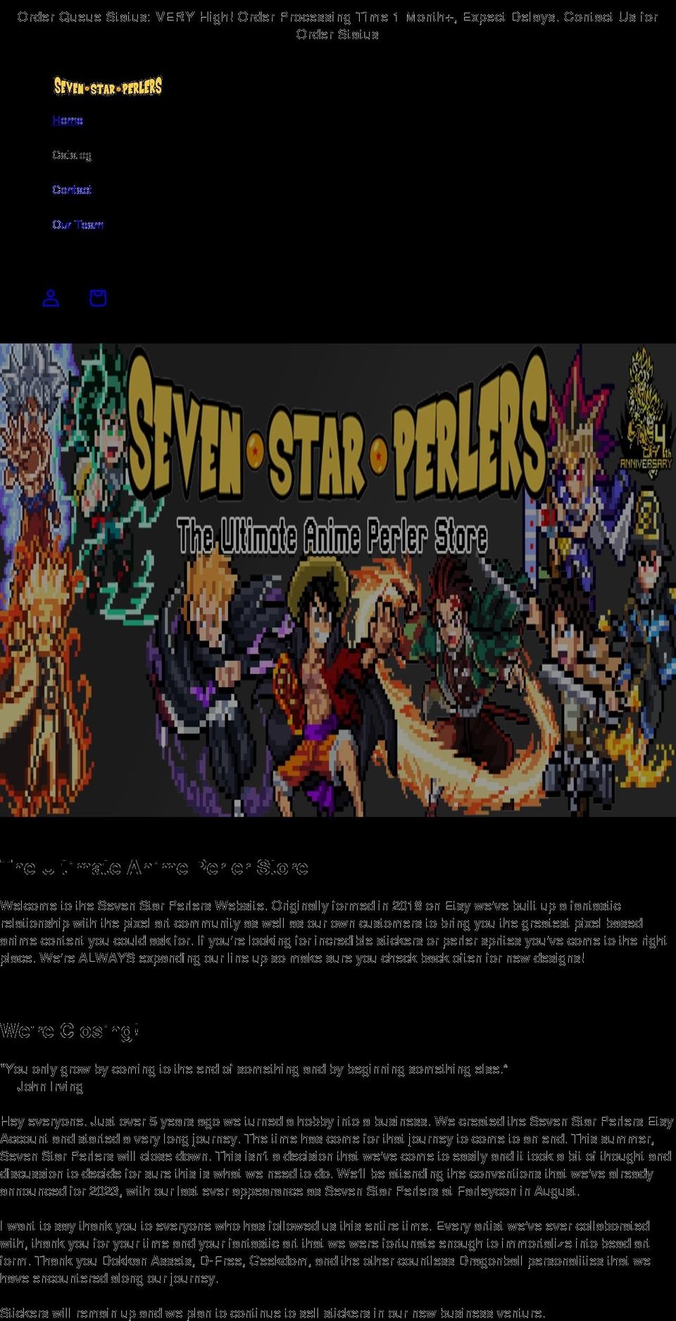 sevenstarperlers.com shopify website screenshot