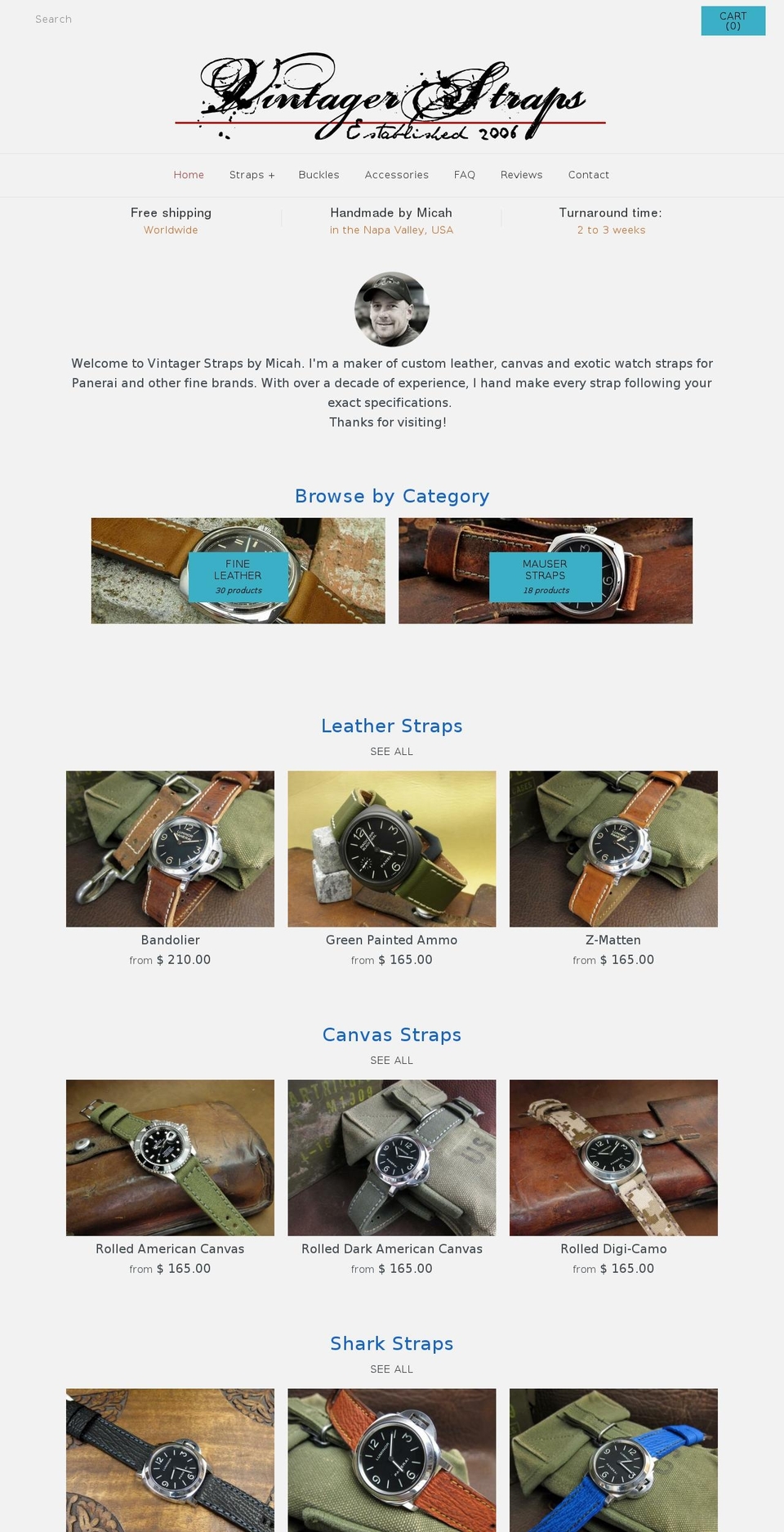 sevenstraps.com shopify website screenshot