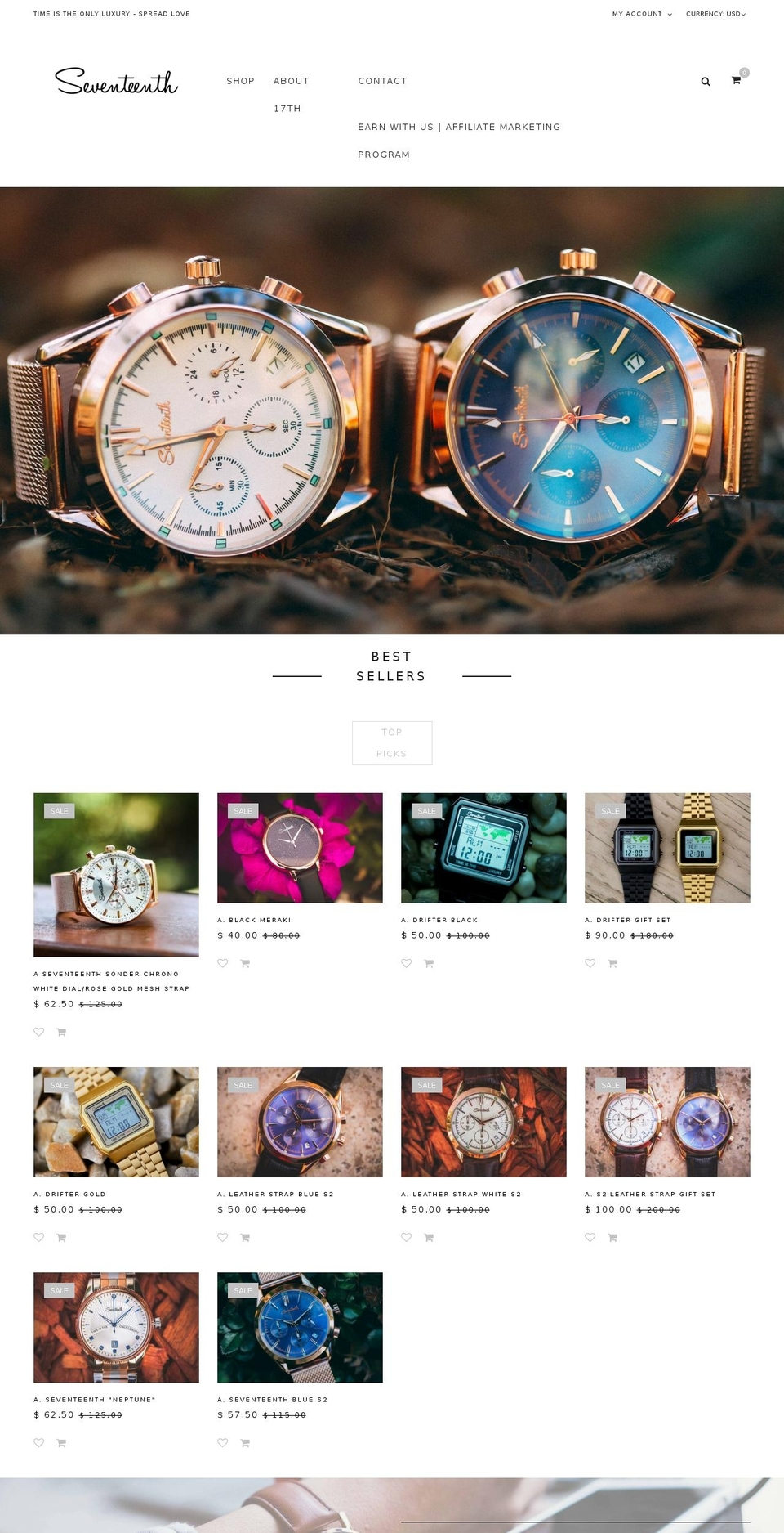 bazien-layout-1 Shopify theme site example seventeen-watches.com