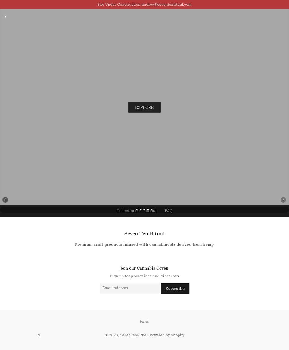 seventenritual.com shopify website screenshot