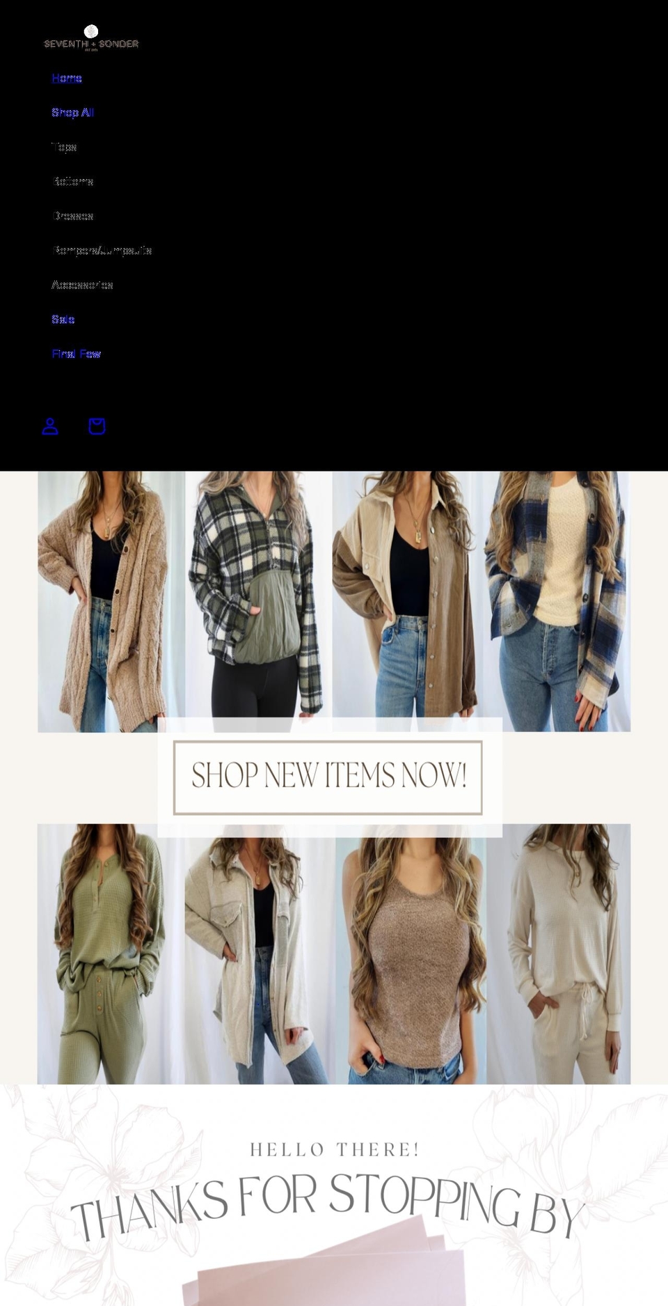 seventhandsonder.com shopify website screenshot
