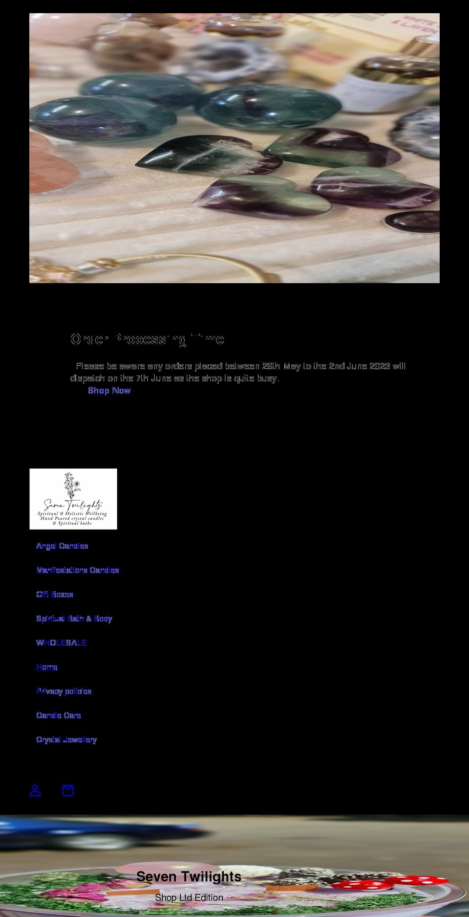 seventwilights.co.uk shopify website screenshot