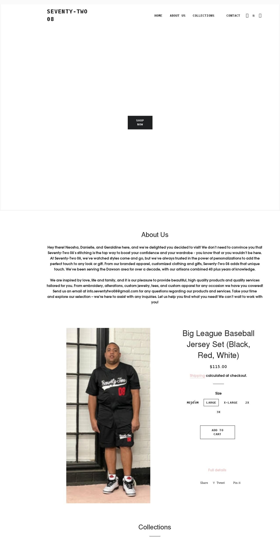 seventytwo08.com shopify website screenshot