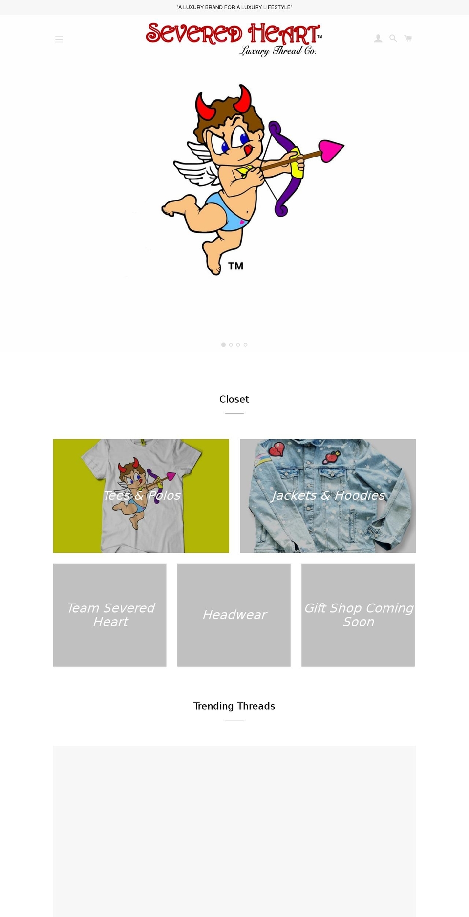 severedheart.com — Shopify storefront screenshot