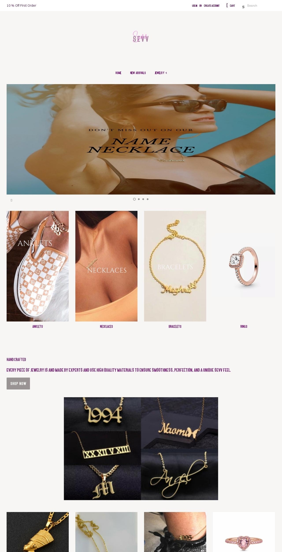 sevv.net shopify website screenshot