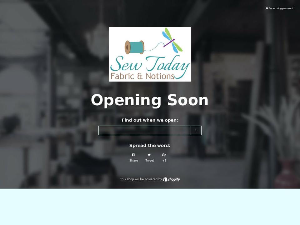 sew-today.com shopify website screenshot