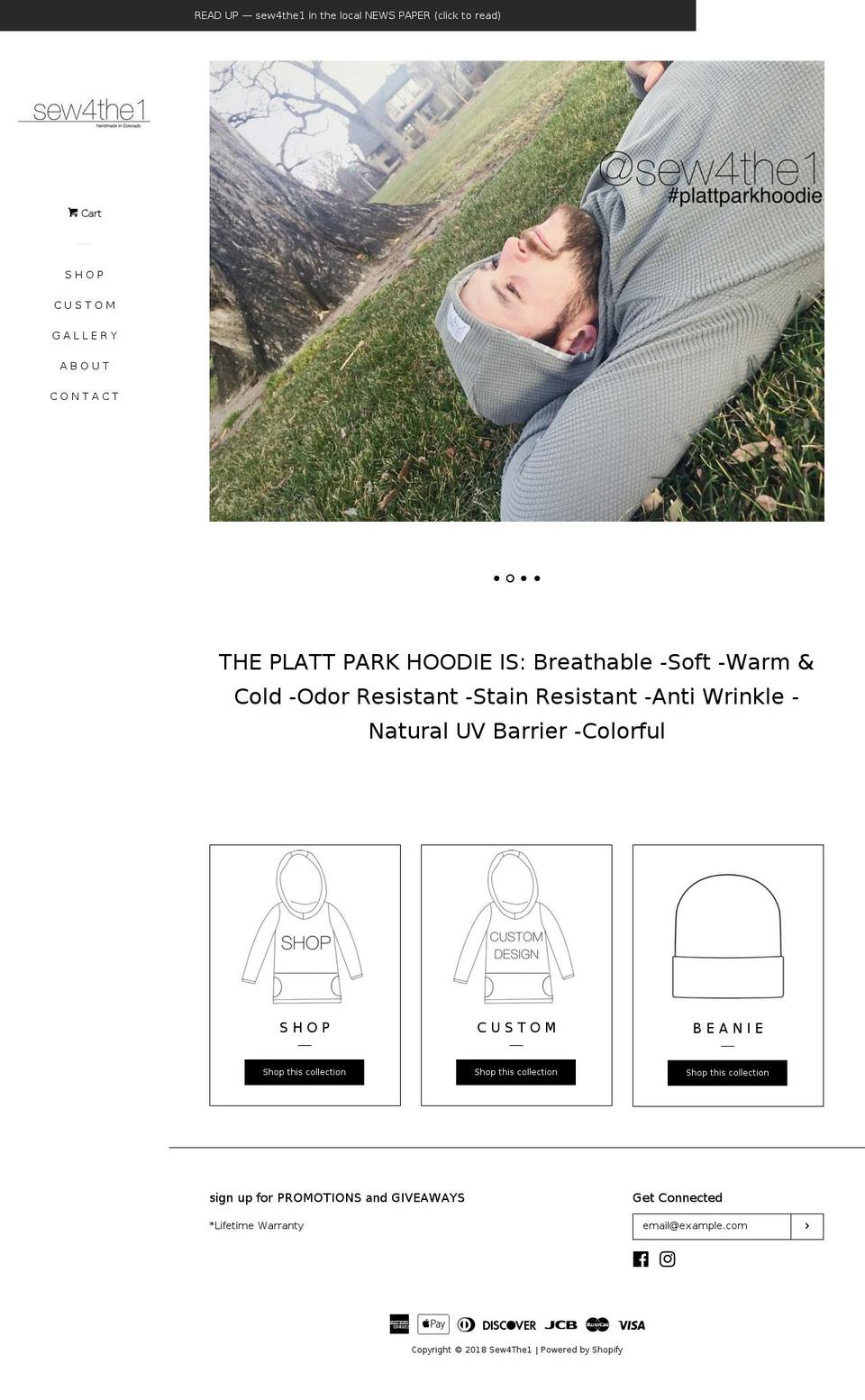 sew4the1.com — Shopify storefront screenshot