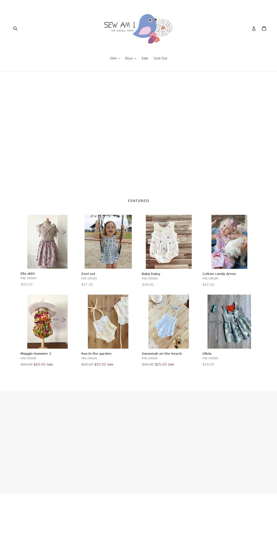 sewami.com — Shopify storefront screenshot