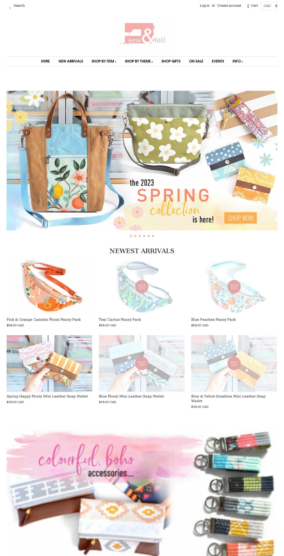 sewandtellhandmade.ca shopify website screenshot
