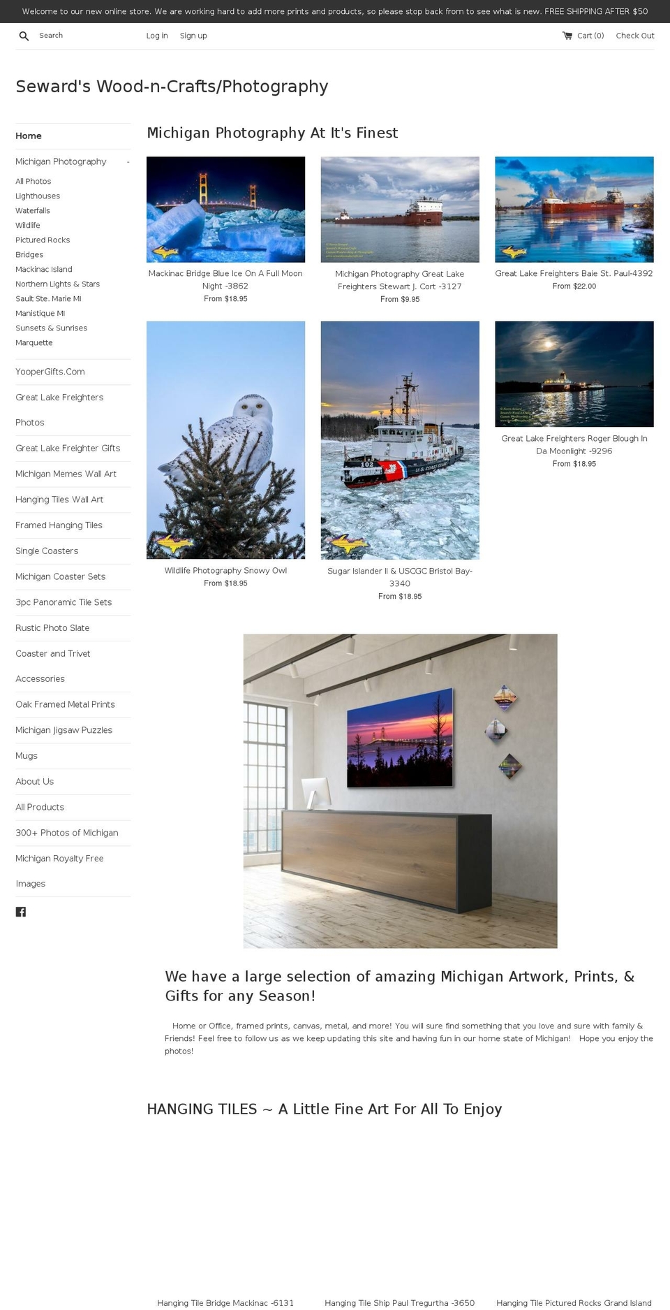 sewardswoodncrafts.com — Shopify storefront screenshot