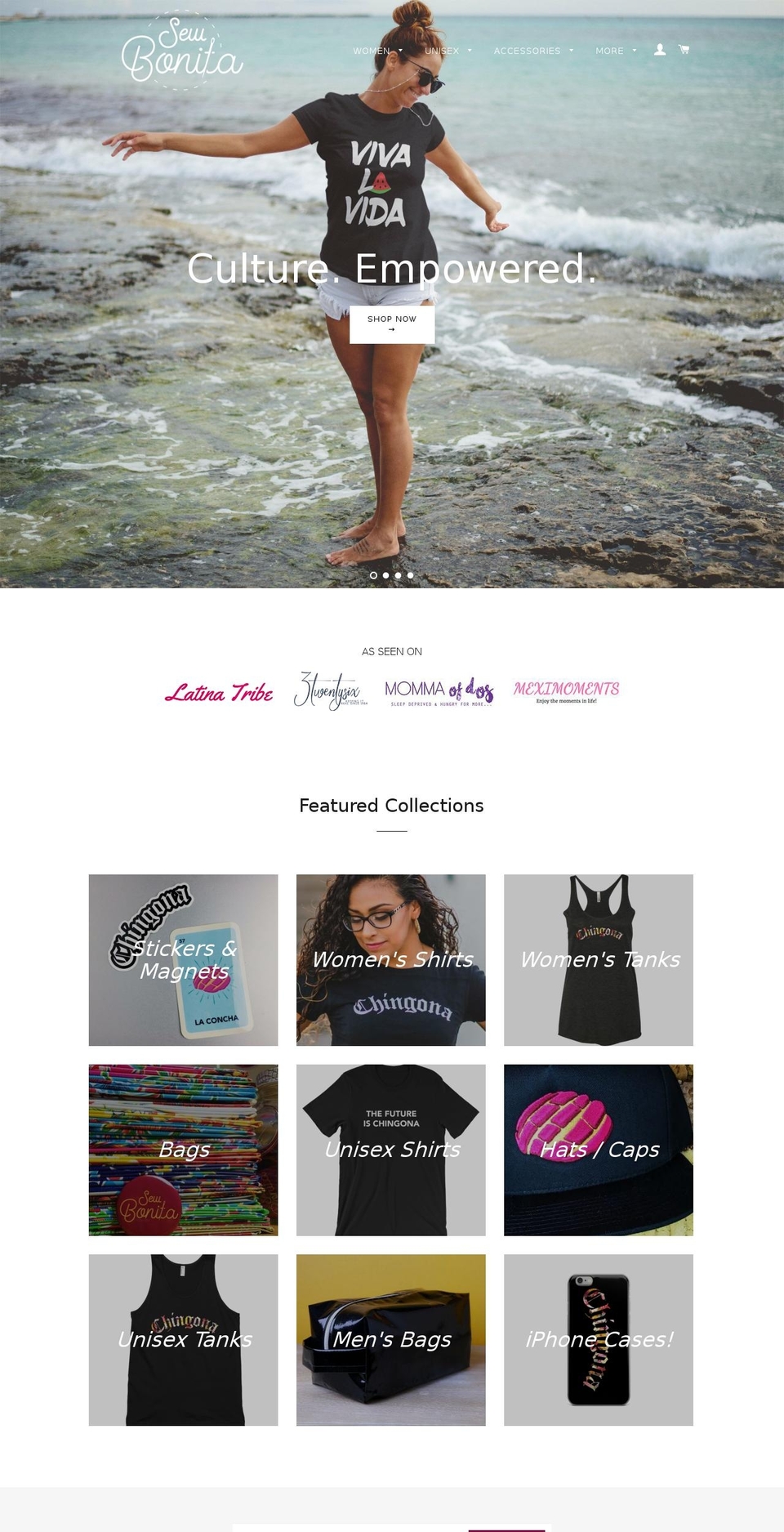 sewbonita.com shopify website screenshot