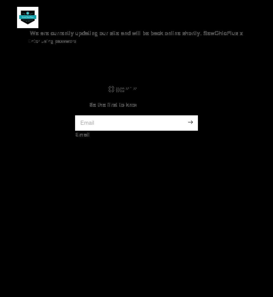 sewchicplus.com — Shopify storefront screenshot