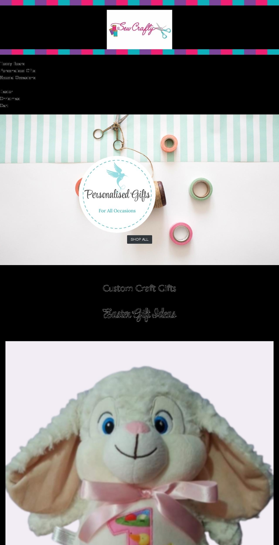 sewcraftynatasha.com — Shopify storefront screenshot