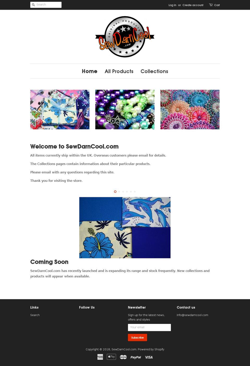sewdarncool.com — Shopify storefront screenshot