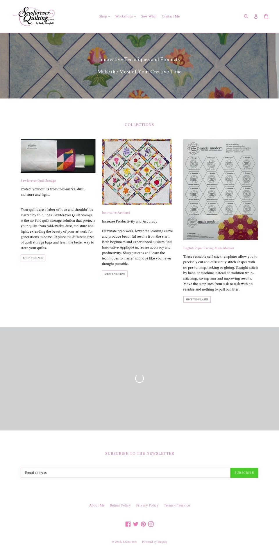 sewforever.com shopify website screenshot