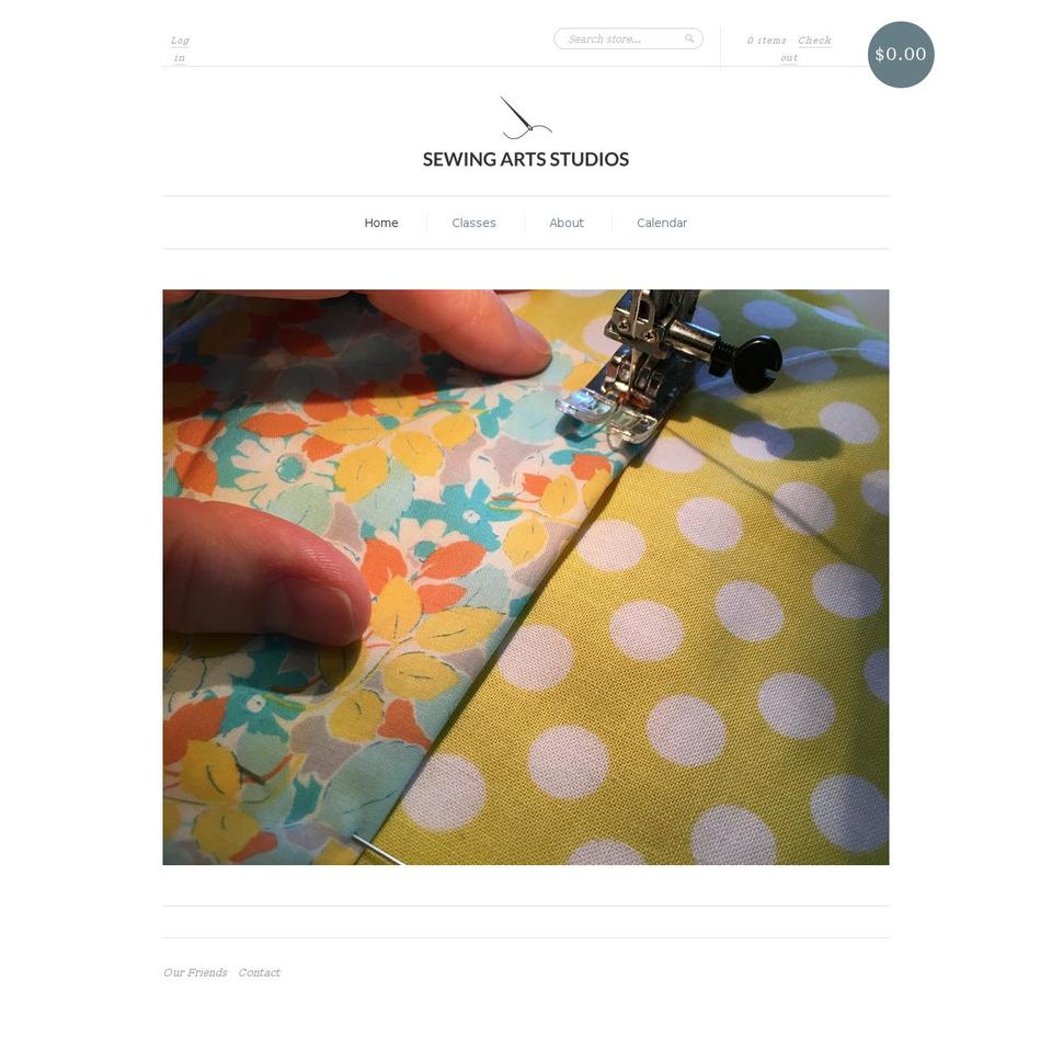 sewingartsstudios.com shopify website screenshot